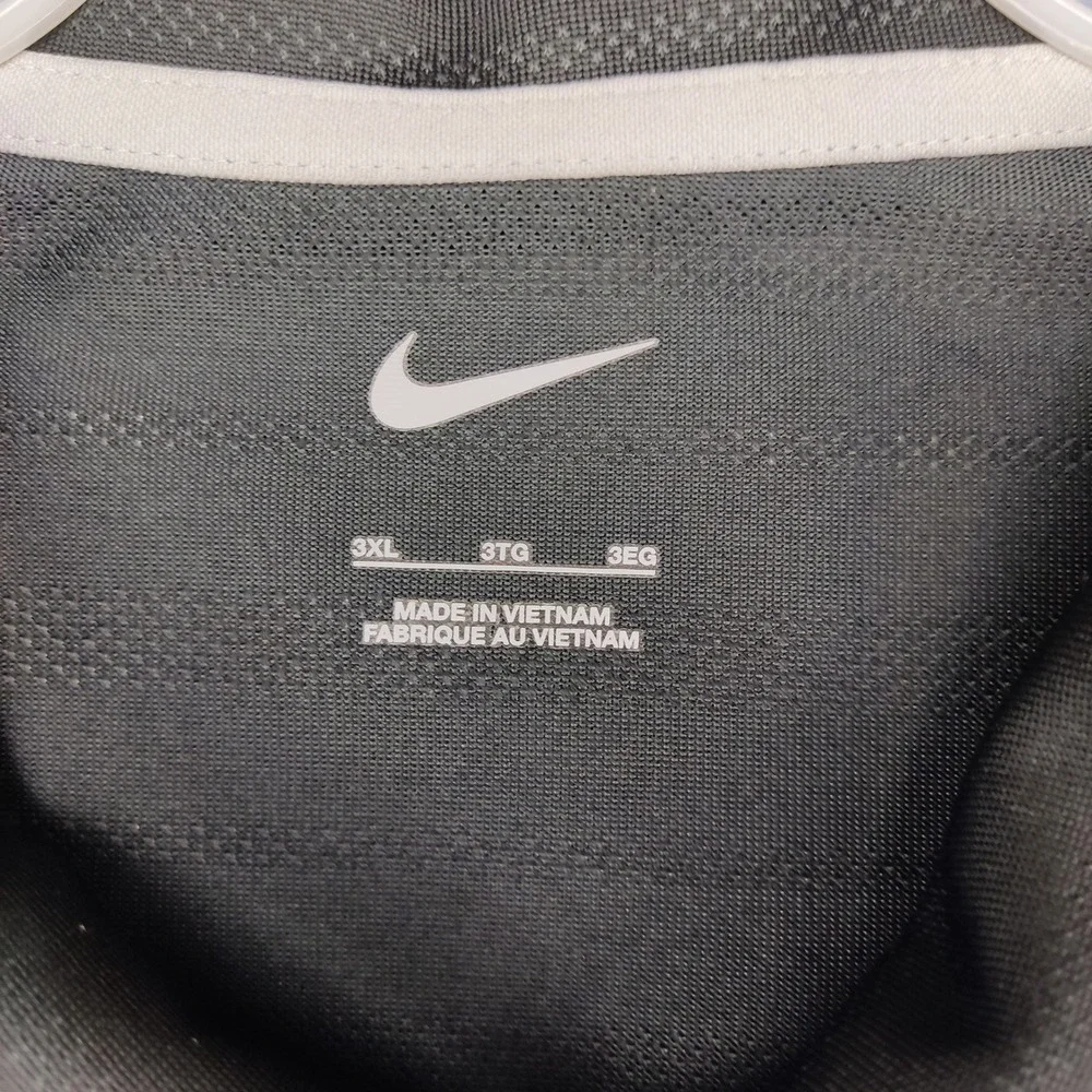 Nike Polo Shirt Mens 3XL‎ Black Dri-FIT Peak Technologies Short Sleeve Textured